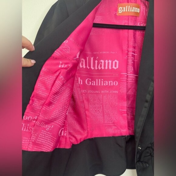 Authentic Vintage John Galliano Black Blazer – Size 42  (US 6) – Made in Italy - Picture 3 of 16